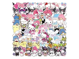 Adesivos Fofos Variados Da Sanrio, Cinnamoroll, Hello Kitty E Kuromi Para Decorar Celulares, Malas, Laptops E Guitarras. Brilvibera