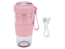 Liquidificador Portátil Usb Laxiscreed Com Jarro De Vidro 350ml, Cor Rosa Para Smoothies E Refeições Rápidas