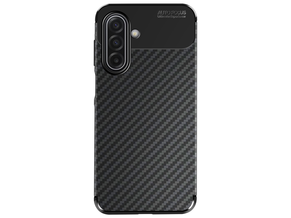 Enviro Capa Para Galaxy A17 Em Silicone Macio Com Acabamento De Fibra De Carbono Texturizado Preto