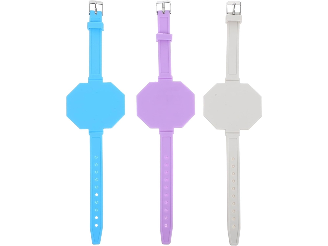 Pulseiras À Claquer Design Prática E Effaçable Reutilizáveis 3pcs Em Silicone Para Lista De Escolhas