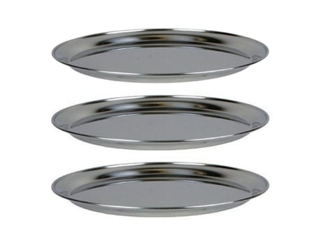 3 pratos de frutos do mar em aço inox Ø 36 cm CHEVALIER DIFFUSION