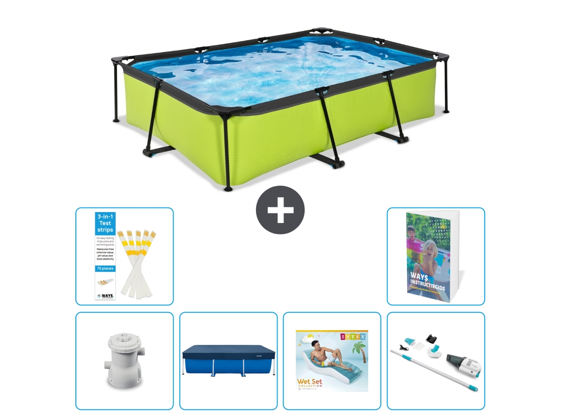 Piscina Exit Retangular 300x200x65 Cm 5 peças S236 EXIT TOYS
