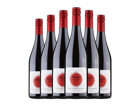 Vinho DOMAINE DE NIZAS Mazet Rouge Syrah Vin de Pays d'Oc (0.75 L - 6 Unidades)