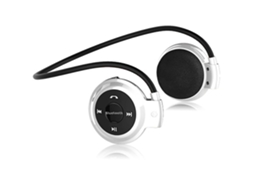 Auriculares Bluetooth Sem Fio Rádio Fm Música Estéreo Earpics Slot Para Cartão Micro Sd Branco*