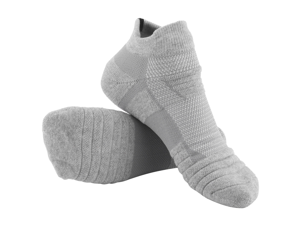 calcetines deportivos de baloncesto para homem com sola de toalha grossa, transpiráveis e de tubo curto gris | S/MARCA