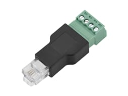 Conector Ethernet Rj11 6p4c Macho A Terminal De Tornillo 4 Pines Adaptador