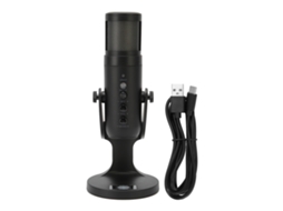 Aetheria microfone Condensador Usb com Luz Rgb Rotativo para Gravação em Pc Laptop Ios