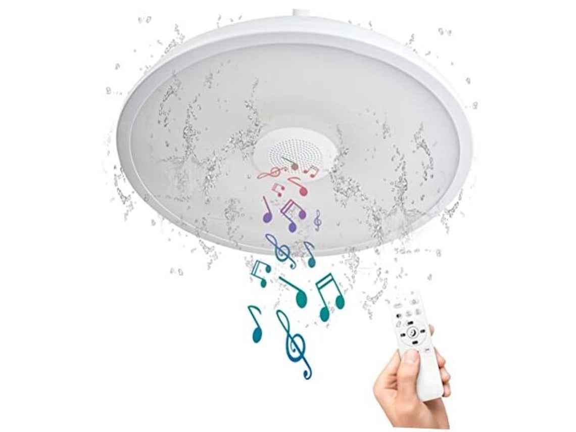 Luminária de Teto Led Inteligente À Prova Dágua de 11 Polegadas com Função de Escurecimento Branco Bluetooth SUNNY SPACES