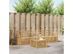 Vidaxl Conjunto De Sofás Para Exterior 5 Unid. Branco