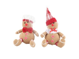Boneca de Pelúcia Biscoito de Gengibre Brinquedo de Natal Decorativo Presente Ideal