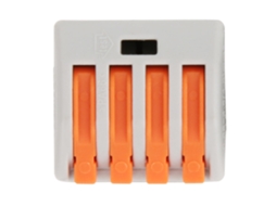 Laxiscreed Pct-214 Conector De Terminal Spring De 4 Vias Para Ligação Rápida