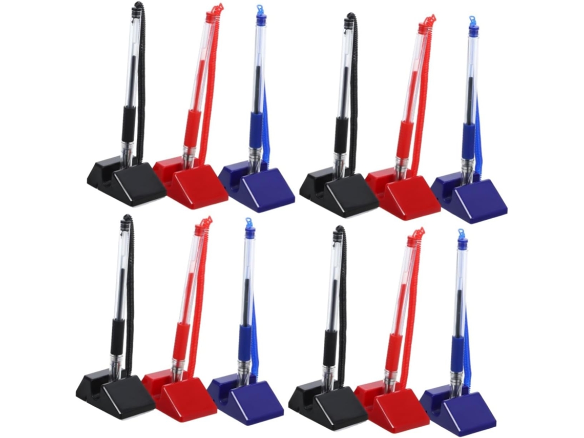 Conjunto De 12 Canetas Segurança Para Recepção, Com Esferográficas