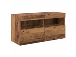 Conjunto 1 Gabinete Para Tv Vidaxl Castanho Derivados De Madeira (80 X 30 X 40 Cm)