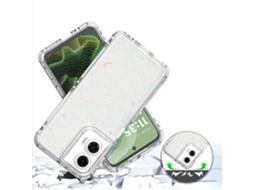 Capa Protetora De Acrílico Para Celular Motorolacoração Transparente acrílico Iridescente Papel Laser, Moto E14/g04/g24/g04s