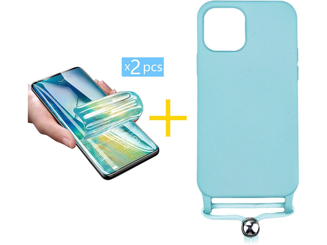 Capa + 2 Películas para iPhone 11 Pro Max SKYHE Verde Água
