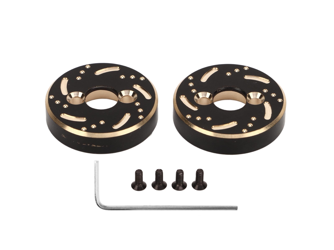 2pcs Contrapeso Eixo Traseiro De Latão Alta Resistência Peças De Upgrade Carro Rc Para Traxxas 1/18 Preto Ouro