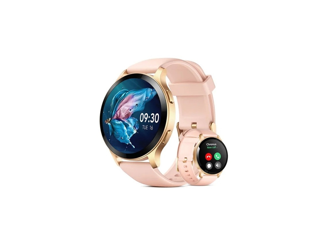 Relógio inteligente Bestvite Lw77 com rastreador de condicionamento físico, rosa