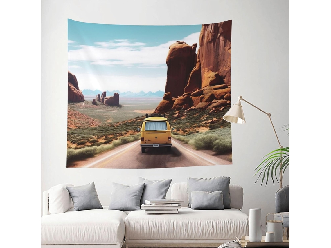 Tapeçaria Para Pendurar, Design De Viagem, Decoração De Parede, Para Quarto, Sala De Estar, 60 X 51 Polegadas