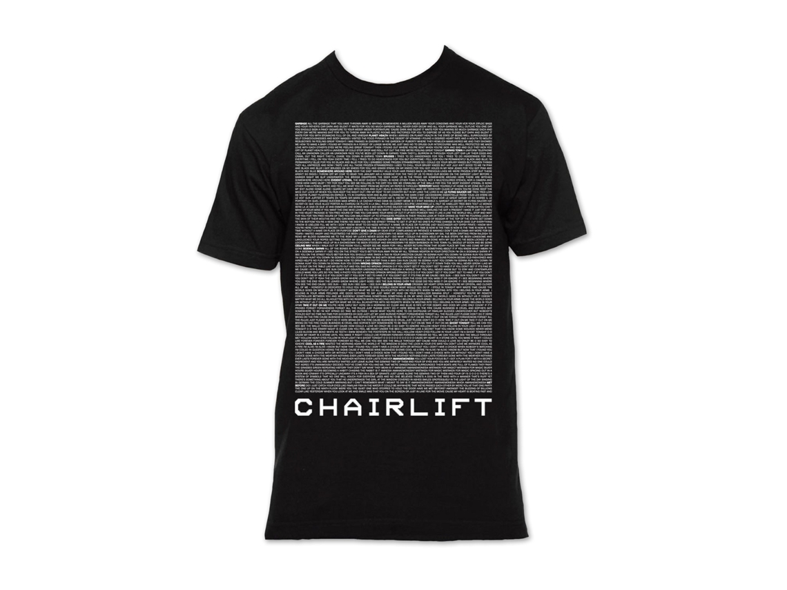 Chairlift Lyrics T shirt ROCKINSTONE Unisex Adults Best Sellers Size:xl
