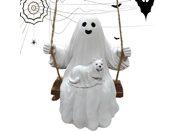 Fantasma De Balanço Para O Halloween | Estátua | Resina | Decoração