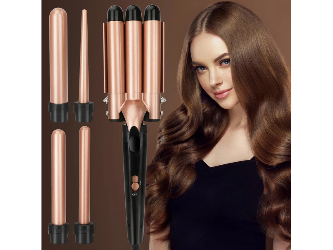 Em 1 Cabelo Onda Curling Ferro Profissional Lcd Exibição Cabelo Varinha Curler Para Salão Profissional Em Casa Diy Estilo Natural Trimtide