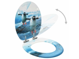 Assentos Sanita com Tampas Fecho Suave 2 Pcs Mdf Design Pinguim MAISON EXCLUSIVE