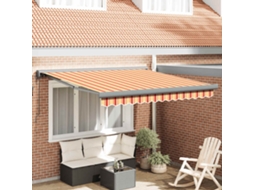 Vidaxl Toldo Retrátil 3x2,5 M Tecido E Alumínio Amarelo E Branco