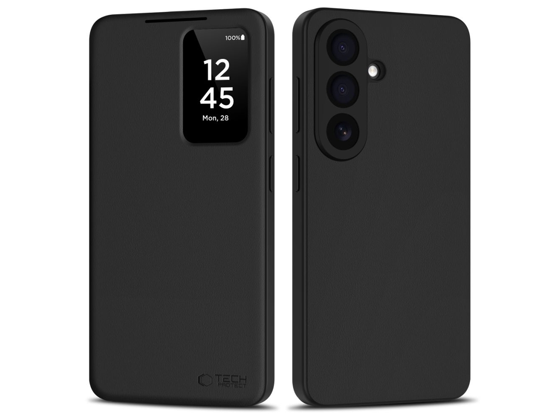 Capa Tech-protect Smart Wallet Para Samsung S26 Plus, Preta Fosca.