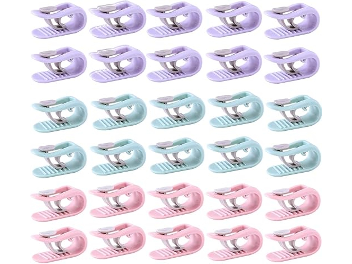 Kit Com 30 Prendedores De Colcha, Prendedores Para Roupa De Cama, Prendedores Antiderrapantes Para Evitar Que A Colcha Se Prenda Ou Se Mova. Aquaforge