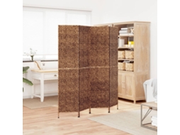 Vidaxl Biombo De 4 Painéis 163x180 Cm Jacinto De Água Castanho