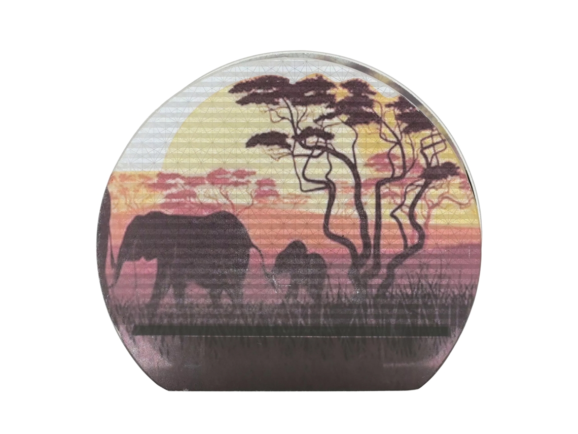 Luminária Led Naturecraft Safari em Vidro, Tamanho Único, Multicolorida BRILVIBERA