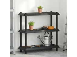 Vidaxl Unidade De Estante 3 Níveis 100 X 40 X 96 Cm Pp Antracite