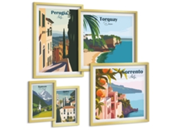 Conjunto De Pinturas Cidadezinhas Italianas Pitorescas Espelharte (5 Peças)