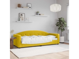 Vidaxl Sofá-cama 80x200 Cm Veludo Amarelo