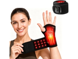 Massajador Pulso Infravermelho 36 Leds 660/850nm,cinta Com Calor 38-55°c, 2000mah Preto Hexinyigjly