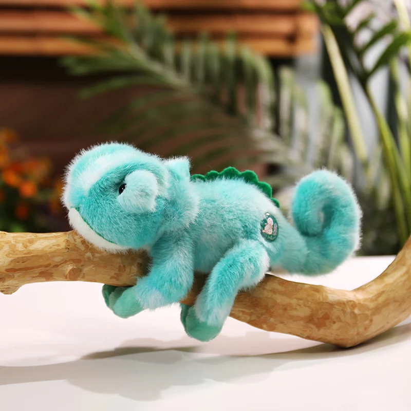 Brinquedo de Pelúcia Camaleão Colorido de Desenho Animado de 20cm MDUG (verde 20cm)
