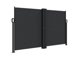 Retractable Side Awning, Retractable Side Awnings Vidaxl Preto Poliéster (140 X 1000 Cm)