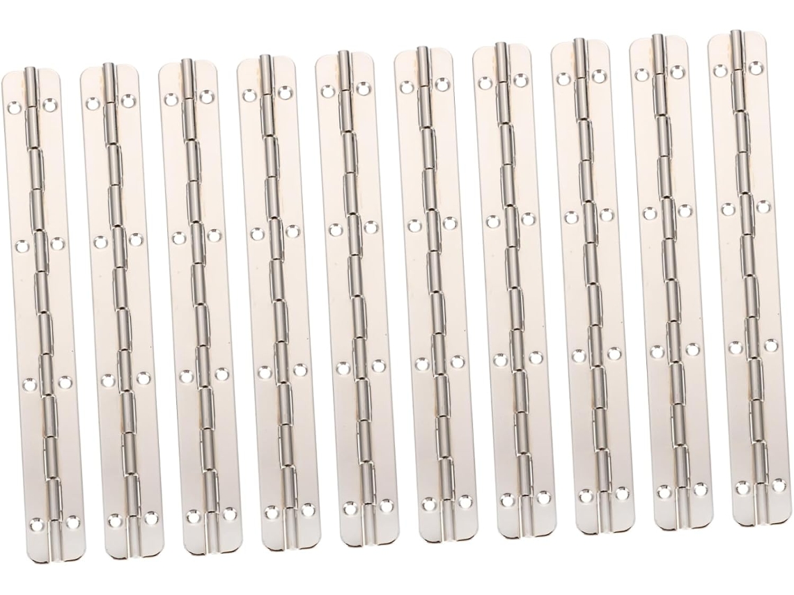 Conjunto De 10 Dobradiças Ferro Para Janelas E Portas, Cor Prata,