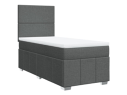 Box Spring Bed, Box Spring Beds Vidaxl Cinzeto Tecido (80 X 200 Cm)
