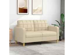 Vidaxl Sofá De 2 Lugares Tecido 140 Cm Cor Creme