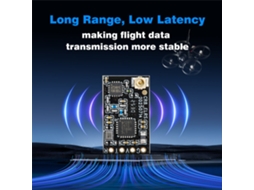 Receptor Nano Startrc Cr8 2.4ghz Elrs 0.8g Ultraleve de Longo Alcance e Baixa Latência para Drones Fpv Racer, Aviões e Helicópteros Rc MDUG (preto)