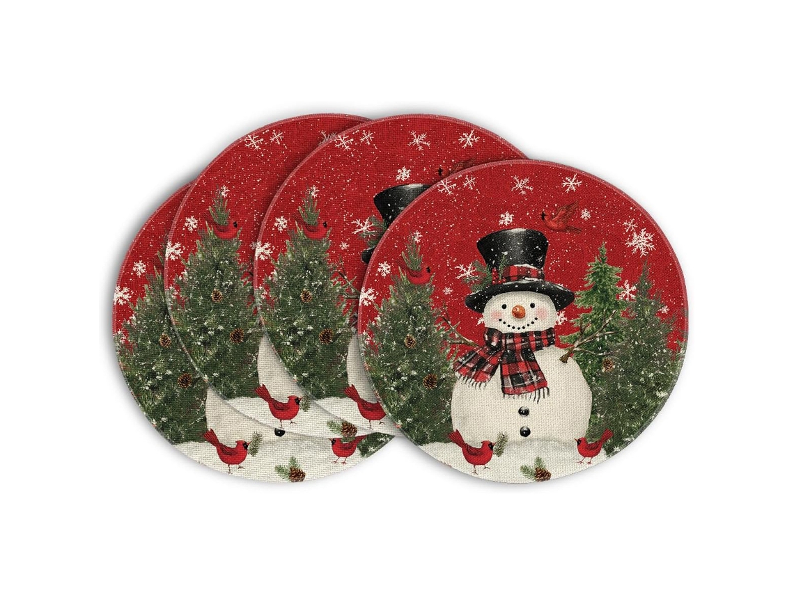 Conjuntos de Mesa de Natal, Redondo, 38 Cm, Conjunto de 4 Lugares STELASPLEN