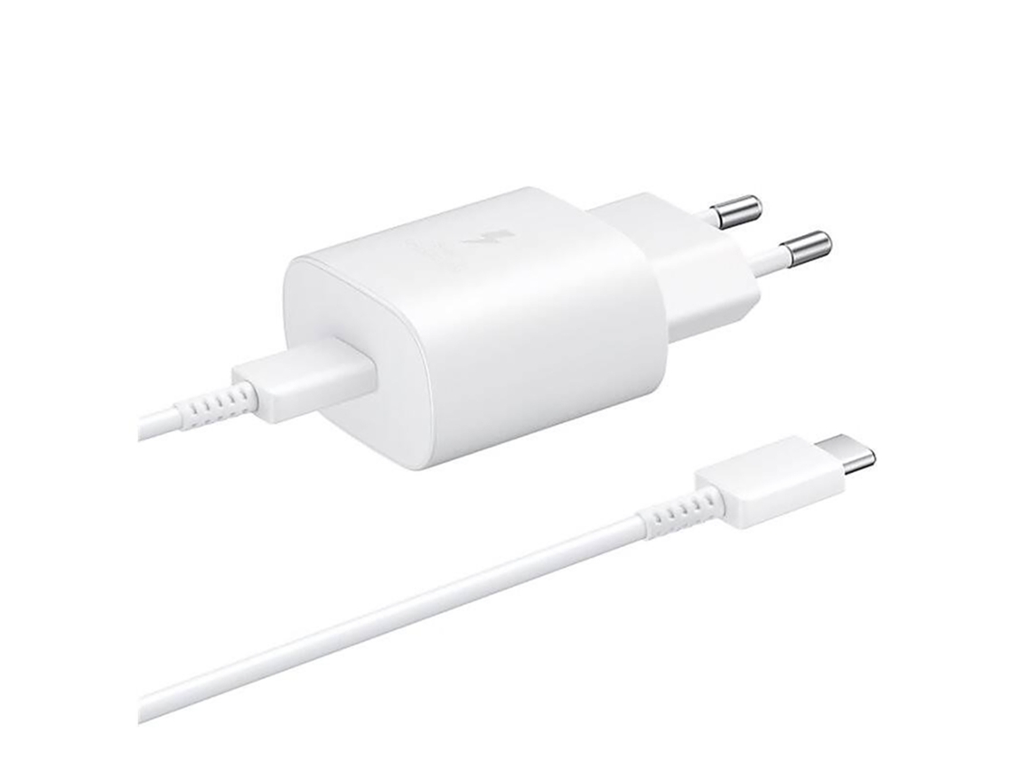 Ładowarka Sieciowa SAMSUNG Usb c 25w Z Kablem Usb c Biała