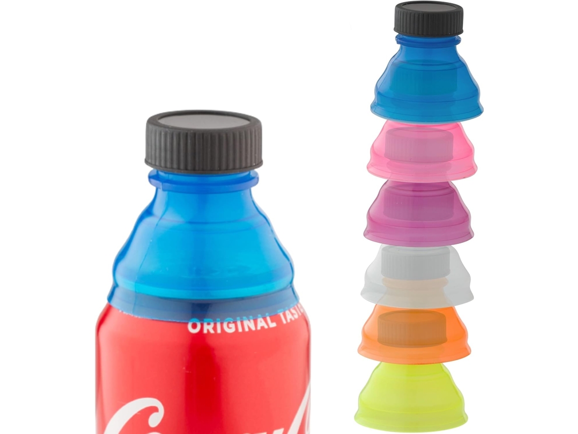Tampas Transparentes para Latas de Refrigerante - Tampas de Alta Qualidade para Refrigerantes, Cerveja, Energéticos BRILVIBERA (pacote com 6)