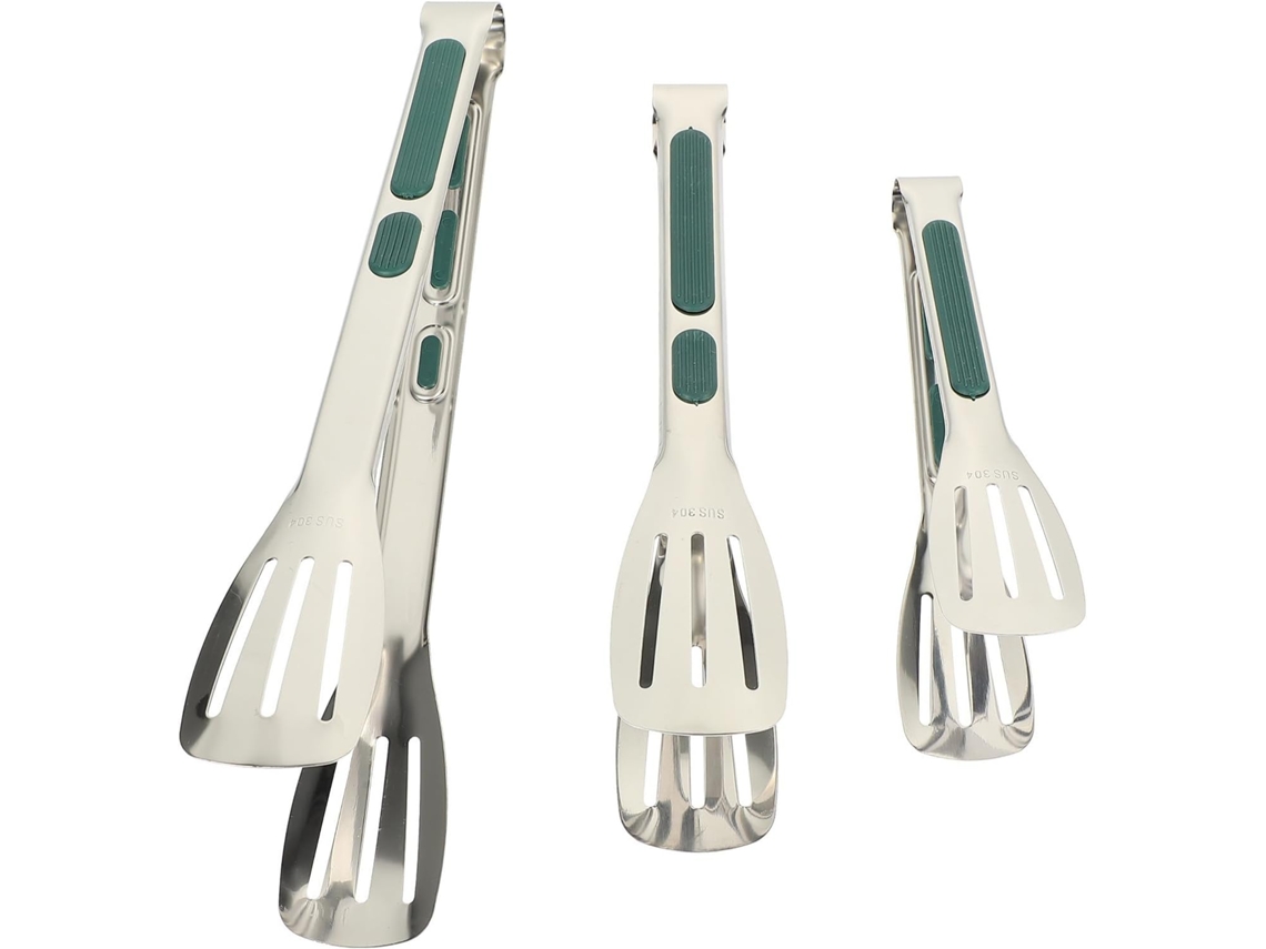 Pinças Para Bife Em Aço Inoxidável 304, Resistentes Ao Calor, Conjunto Multifuncional De 3 Peças Para Cozinhar
