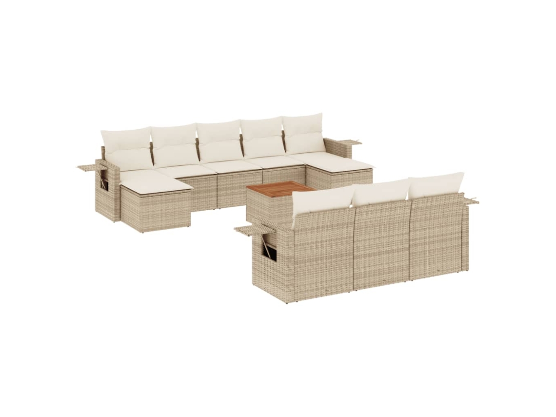Garden Sofa Set, Garden Sofa Sets Vidaxl Bege Rattan / Vime (n/a)