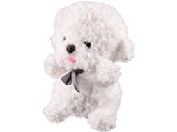 Pelúcia Bichon Frisé Cachorro Branco, Adorável Cachorro Para