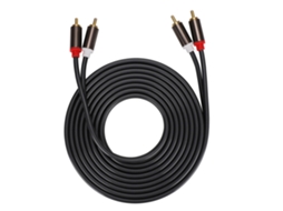 Cabo De Áudio Conector Dourado Com Fio De Cobre Enlatado