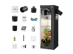 Vevor Armário De Cultivo 60 X 60 X 180 Cm Com Luz De Cultivo Altamente Refletora