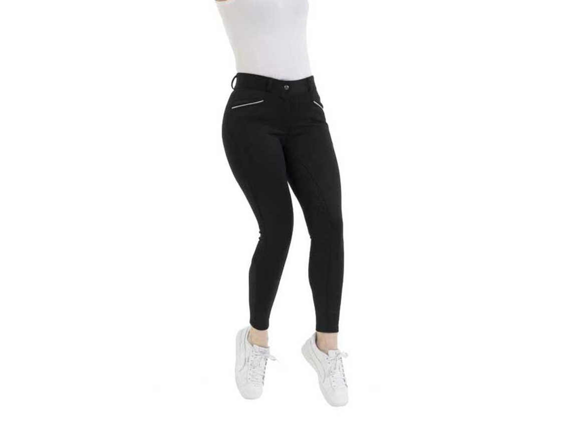 Calça de Montar com Assento de Silicone Claudine Preto 42Equitheme
